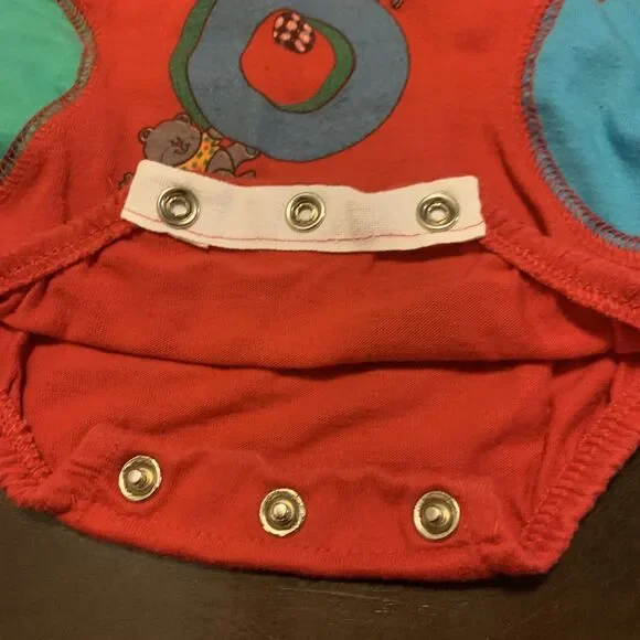 Vintage Buster Brown Romper Boys Baseball Player 3-6 Months Primary Colors - Picture 9 of 13